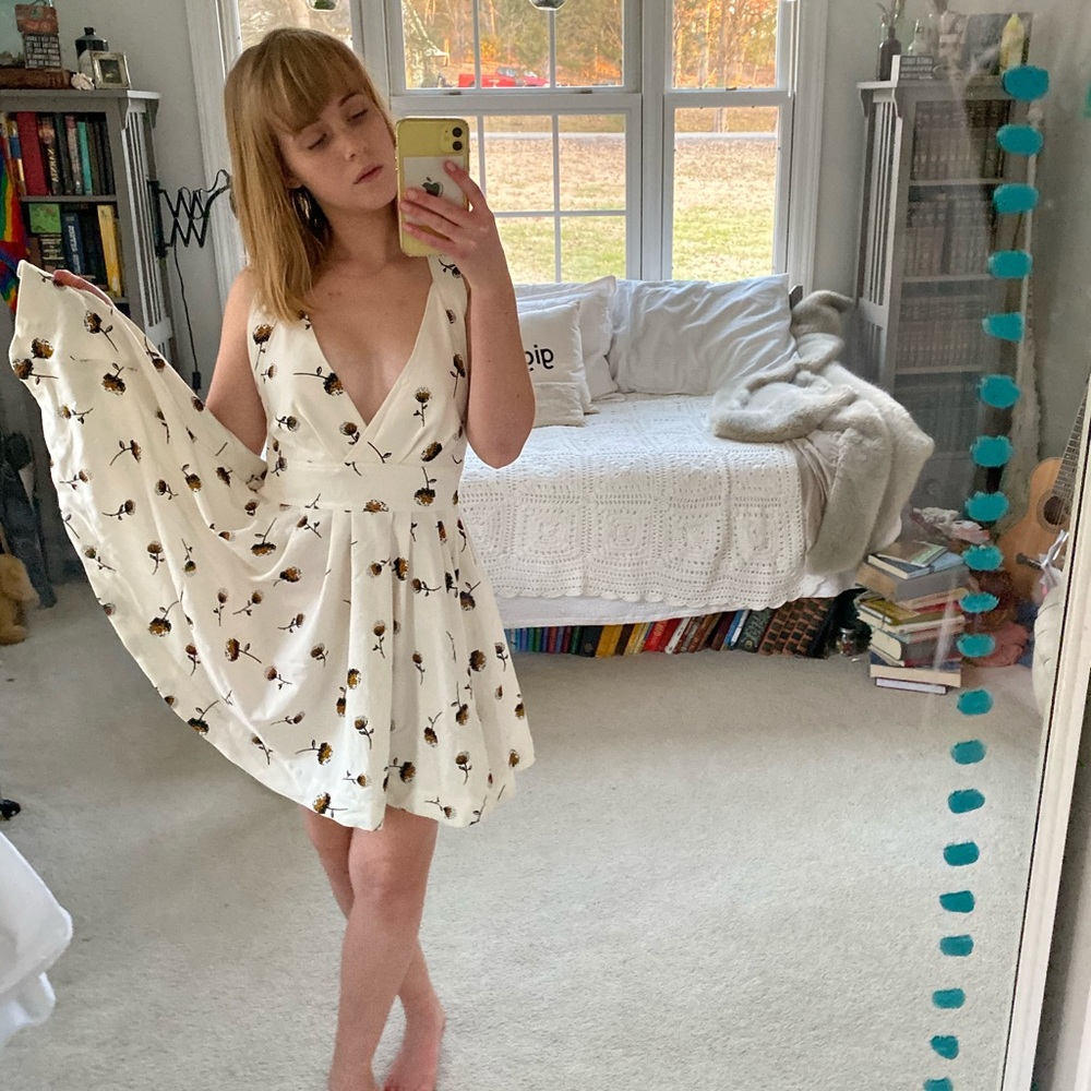 Backless Floral Free People Dress